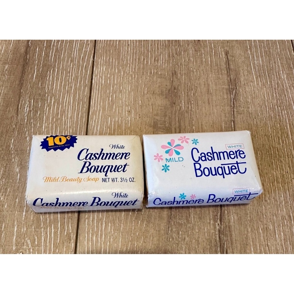 Lot of 2 - Vintage Cashmere Bouquet Bar Soap White Brand New Unopened 3.5oz